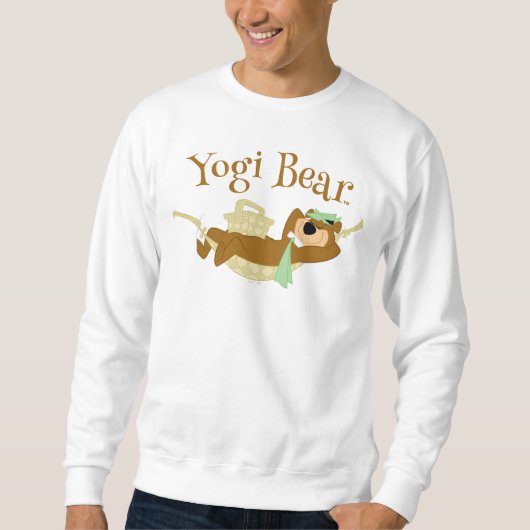 Yogi Bear Picnic Hammock Nickerchen Time Sweatshirt (Vorderseite)