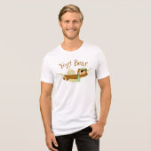 Yogi Bear Picnic Hammock Nickerchen Time Tri-Blend Shirt (Vorderseite voll)