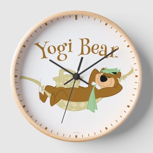 Yogi Bear Picnic Hammock Nickerchen Time Uhr (Vorderseite)