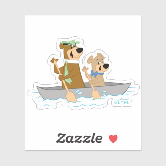 Yogi Bear und Boo Boo Fun Kanuabenteuer Aufkleber (Blatt)