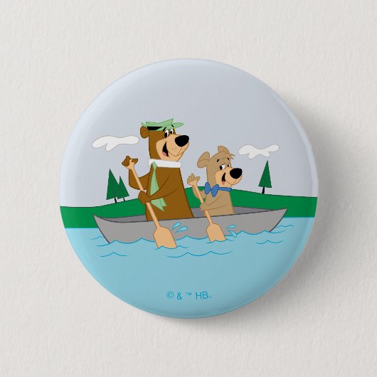 Yogi Bear und Boo Boo Fun Kanuabenteuer Button (Vorderseite)