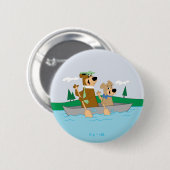 Yogi Bear und Boo Boo Fun Kanuabenteuer Button (Vorne & Hinten)