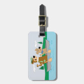 Yogi Bear und Boo Boo Fun Kanuabenteuer Gepäckanhänger (Vorderseite vertikal)