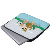 Yogi Bear und Boo Boo Fun Kanuabenteuer Laptopschutzhülle (Vorne Knopf)