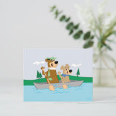 Yogi Bear und Boo Boo Fun Kanuabenteuer Postkarte (Stehend Vorderseite)