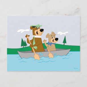Yogi Bear und Boo Boo Fun Kanuabenteuer Postkarte