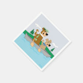 Yogi Bear und Boo Boo Fun Kanuabenteuer Serviette (Ecke)