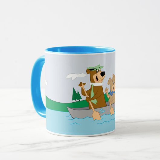 Yogi Bear und Boo Boo Fun Kanuabenteuer Tasse (Vorderseite Links)