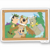 Yogi Bear und Friends Gerahmt Forest Picture Aufkleber (Vorderseite)