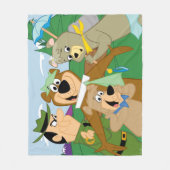 Yogi Bear und Friends Gerahmt Forest Picture Fleecedecke (Vorderseite)