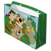 Yogi Bear und Friends Gerahmt Forest Picture Große Geschenktüte (Rückseite Schrägansicht)