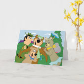 Yogi Bear und Friends Gerahmt Forest Picture Karte (Gelbe Blume)