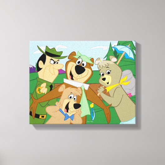 Yogi Bear und Friends Gerahmt Forest Picture Leinwanddruck (Vorderseite)