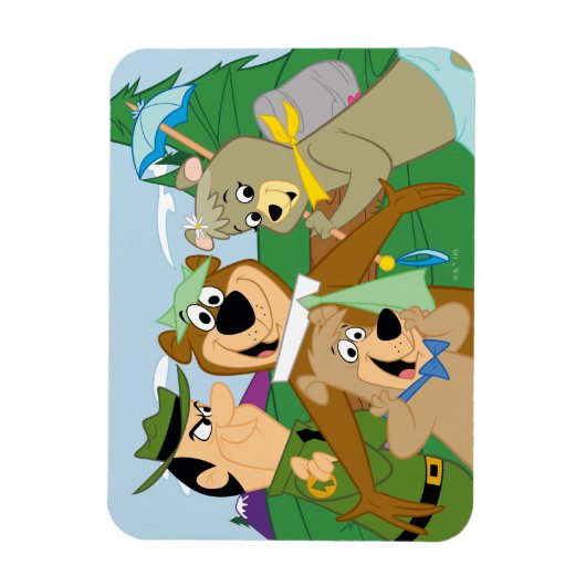 Yogi Bear und Friends Gerahmt Forest Picture Magnet (Vertikal)