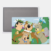 Yogi Bear und Friends Gerahmt Forest Picture Magnet (Vorderseite/Rückseite)