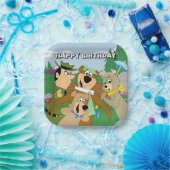 Yogi Bear und Friends Gerahmt Forest Picture Pappteller (Party)