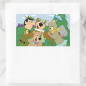 Yogi Bear und Friends Gerahmt Forest Picture Rechteckiger Aufkleber (Tasche)