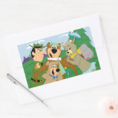 Yogi Bear und Friends Gerahmt Forest Picture Rechteckiger Aufkleber (Umschlag)