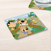 Yogi Bear und Friends Gerahmt Forest Picture Rechteckiger Pappuntersetzer (angewinkelt)