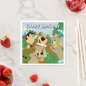 Yogi Bear und Friends Gerahmt Forest Picture Serviette (Beispiel)