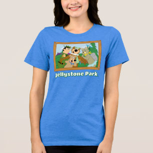 Yogi Bear und Friends Gerahmt Forest Picture Tri-Blend Shirt