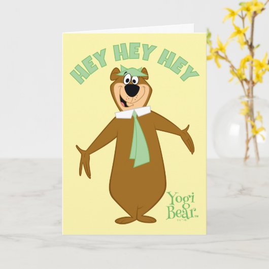Yogi Bear Willkommen Karte (Gelbe Blume)