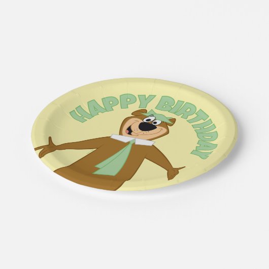 Yogi Bear Willkommen Pappteller (Schrägansicht)