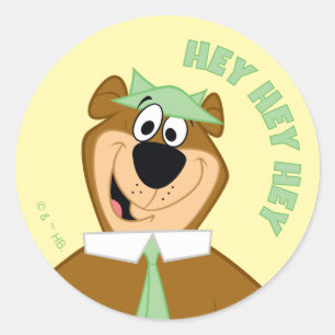 Yogi Bear Willkommen Runder Aufkleber