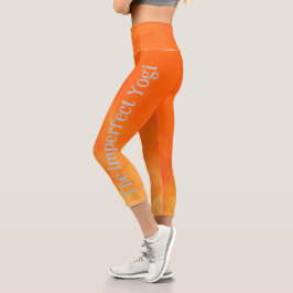 Yogi Capri Yoga Pant Orange Leggings