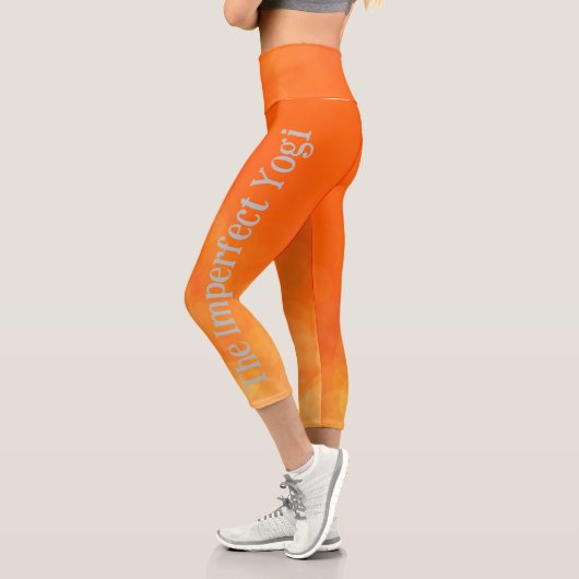 Yogi Capri Yoga Pant Orange Leggings (Links)