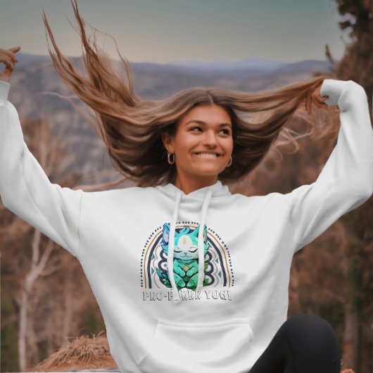 Yogi Cat Lover Yoga Meditation Regenbogen Hoodie