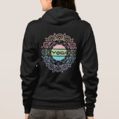 Yogi Colorful Chakra Yoga Meditation Regenbogen Hoodie (Rückseite)