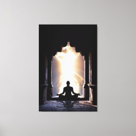 Yogi in vollem Zen Meditation Yoga Chakra Energie Leinwanddruck