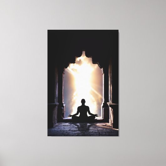 Yogi in vollem Zen Meditation Yoga Chakra Energie Leinwanddruck (Vorderseite)