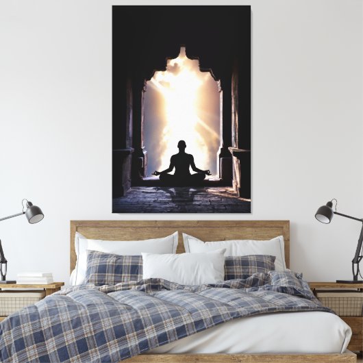 Yogi in vollem Zen Meditation Yoga Chakra Energie Leinwanddruck (Insitu (Schlafzimmer))