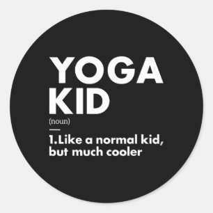 Yogi-Kind-Definition Yoga Runder Aufkleber