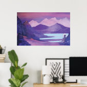 Yogi & Kloster im tibetischen Gebirge Poster (Heimbüro)