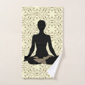Yogi Lotus Pose Badhandtuch Set (Handtuch)