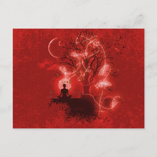 Yogi-Meditation Postkarte (Vorderseite)