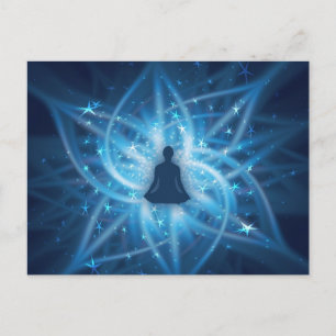 Yogi-Meditation Postkarte