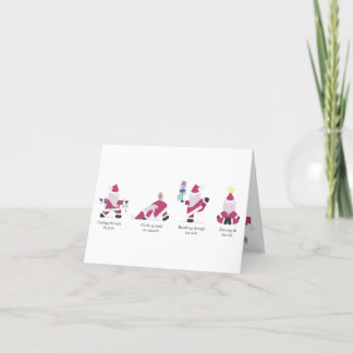 Yogi Santa Funny Yoga Pub Weihnachtskarte Feiertagskarte