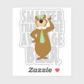 Yogi "schlauer als der durchschnittliche Bär" Aufkleber (Blatt)