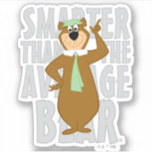 Yogi "schlauer als der durchschnittliche Bär" Aufkleber (Vorderseite)