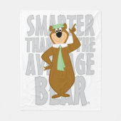 Yogi "schlauer als der durchschnittliche Bär" Fleecedecke (Vorderseite)