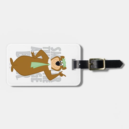 Yogi "schlauer als der durchschnittliche Bär" Gepäckanhänger (Vorderseite horizontal)