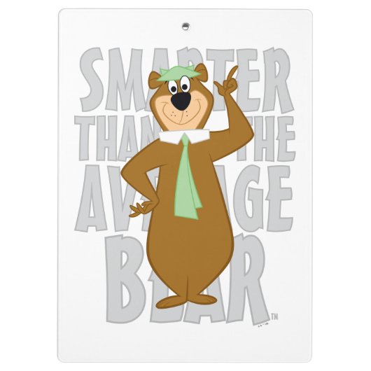 Yogi "schlauer als der durchschnittliche Bär" Klemmbrett (Rückseite)