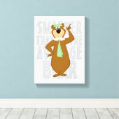 Yogi "schlauer als der durchschnittliche Bär" Leinwanddruck (Insitu (Holzboden))