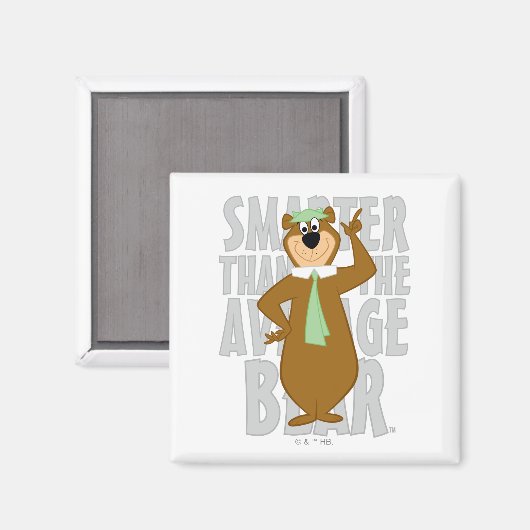 Yogi "schlauer als der durchschnittliche Bär" Magnet (Vorderseite/Rückseite)