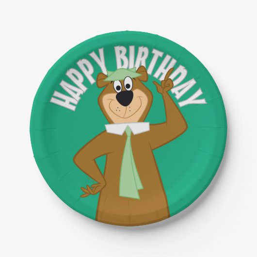 Yogi "schlauer als der durchschnittliche Bär" Pappteller (Vorderseite)