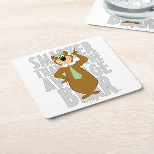 Yogi "schlauer als der durchschnittliche Bär" Rechteckiger Pappuntersetzer (angewinkelt)